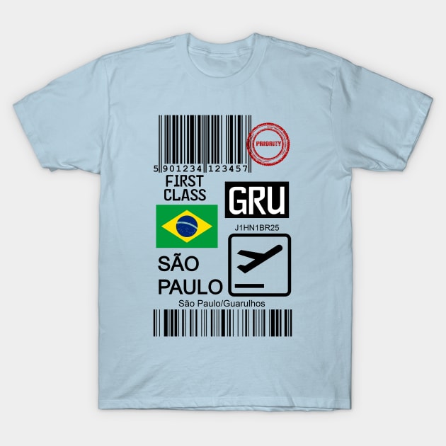 Sao Paulo travel ticket T-Shirt by Travellers